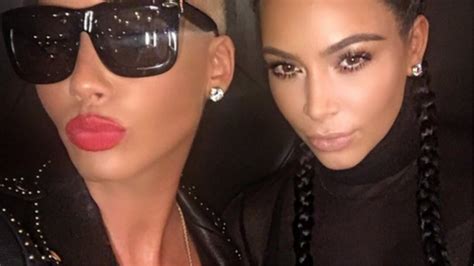 kim kardashian shares a selfie with amber rose i d