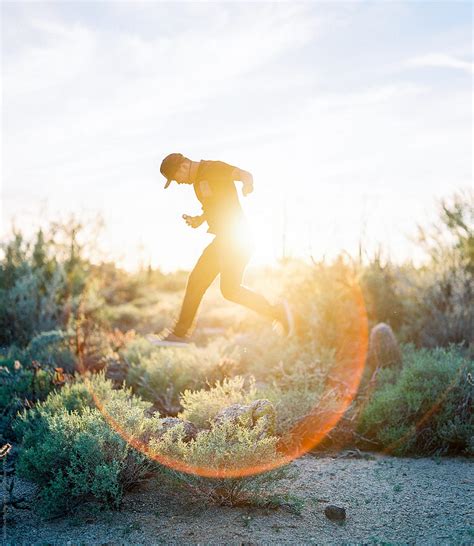 Man Jumping In Desert By Stocksy Contributor Daniel Kim Photography