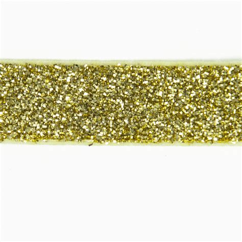 Stretch Glitter Elastic Gold 17mm Shine Trimmings And Fabrics