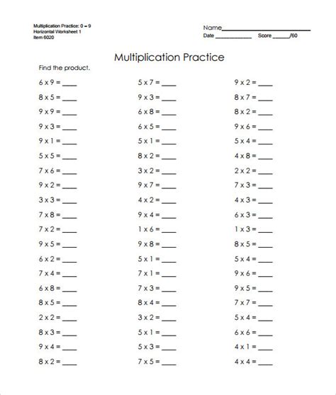 Multiplication Fact Worksheet For 3 Worksheets Worksheets Library