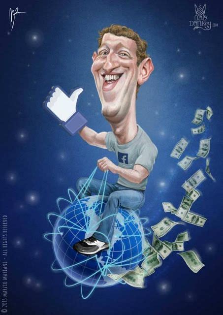 Caricatura Del Creador De Facebook Mark Zuckerberg Realizada Por El