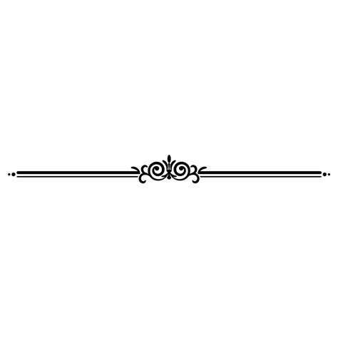 Ornate Floral Black Divider Divider Ornate Divider Line Png