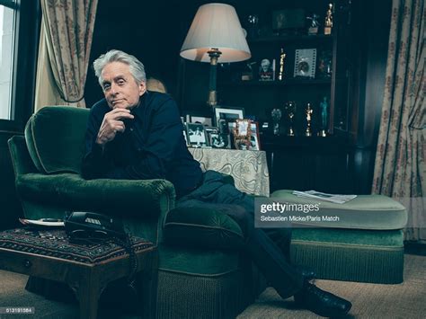 Actor Michael Douglas Is Photographed For Paris Match On February 12