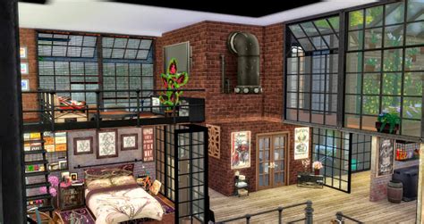 Urban Chic Loft By Mary Jiménez At Pqsims4 Sims 4 Updates