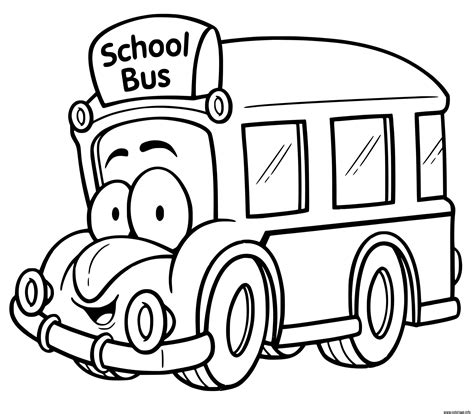 Coloriage Autobus Scolaire Maternelle Enfants