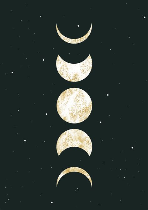 Charlotte Dreams Art Moon Phases Fine Art Print Moon Art Moon