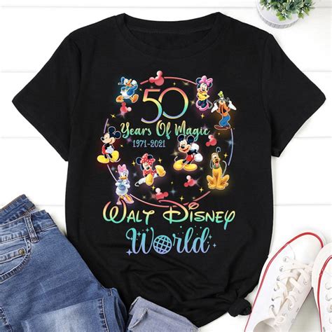 Mickey And Friends T Shirts Celebrate 50th Walt Disney World Etsy