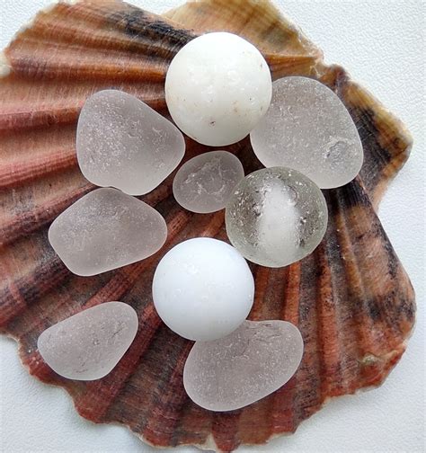 9 Pieces3 Seaglass Marbles 6 Seaglass Pieces Sea Glass Etsy