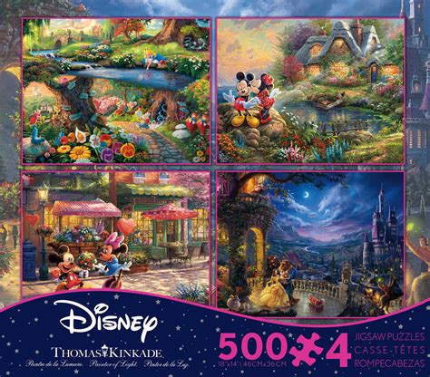 Thomas Kinkade Disney Dreams 4 In 1 Puzzle Set