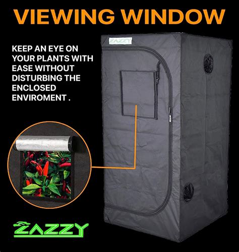 Buy Zazzy 2x2 Grow Tent 24x24x48600d Mylar Hydroponic Indoor Plant Grow