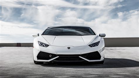 White Lamborghini Huracan 5k Front Wallpaperhd Cars Wallpapers4k