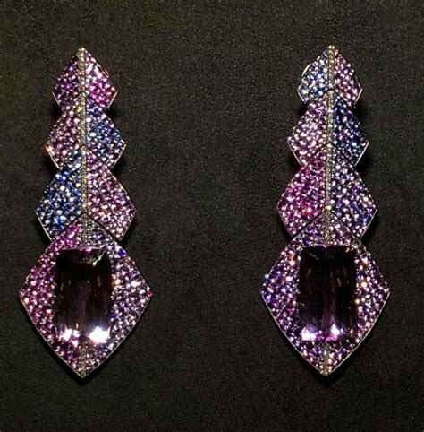 Lauren Adriana Jewels Highjewellery Contemporaryjewels Purple Jewelry Jeweled Earrings