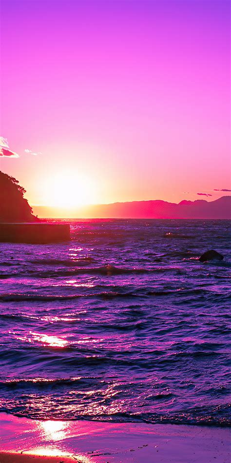 1080x2160 Beautiful Evening Purple Sunset 4k One Plus 5thonor 7xhonor