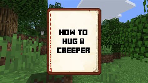 How To Hug A Creeper In Minecraft Youtube