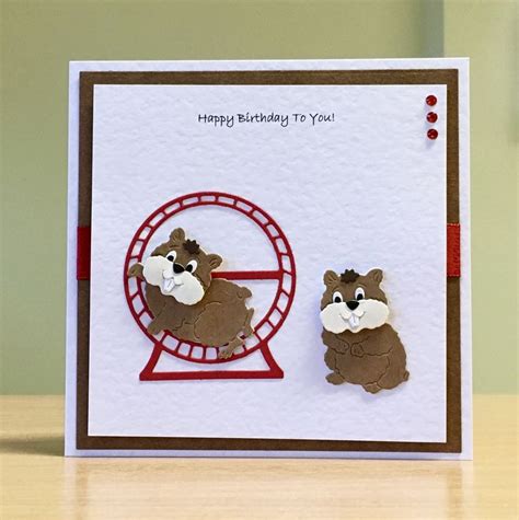 Birthday Card Handmade Cute Hamster Birthday Card For Etsy Handmade