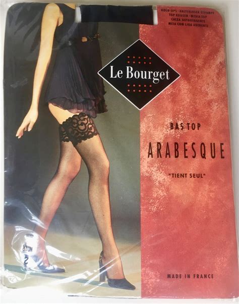 Gorgeous Vintage Le Bourget Luxury Black Hold Ups Parisian Made French Hold Ups Vintage Women