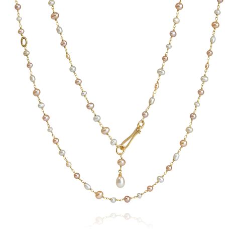 18ct Gold Seed Pearl Long Chain — Annoushka Uk