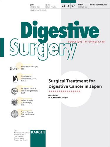 Surgical Treatment For Digestive Cancer In Japan Special Issue Digestive Surgery
