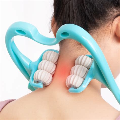 6 Wheel Neck Massager Plastic Pressure Point Therapy Neck Massage Tools