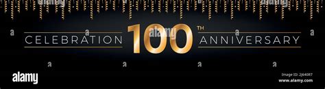 100th Anniversary One Hundred Years Birthday Celebration Horizontal