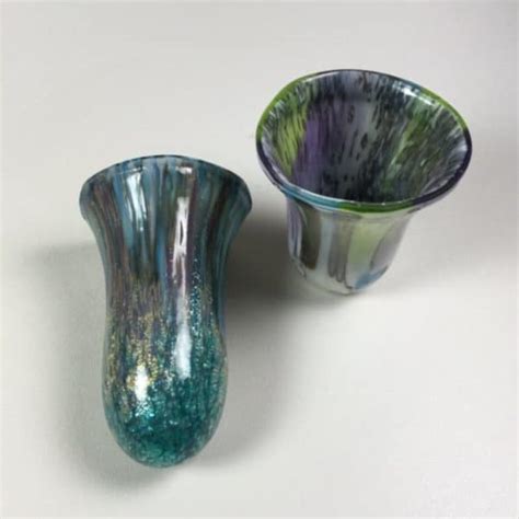 Fused Glass Drop Vases Elegant Fused Glass By Karen