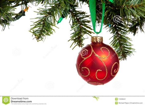 ✓ free for commercial use ✓ high quality images. A Red Christmas Bauble Hanging From Garland Stock Image ...