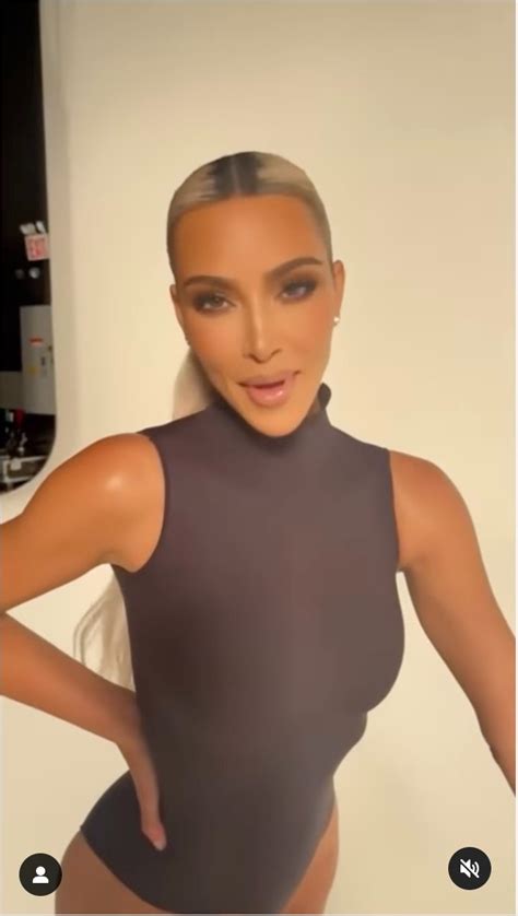 Kim Kardashian Flaunts Her Tiny Waist And Arms In A Skin Tight Bodysuit After Worrying About A