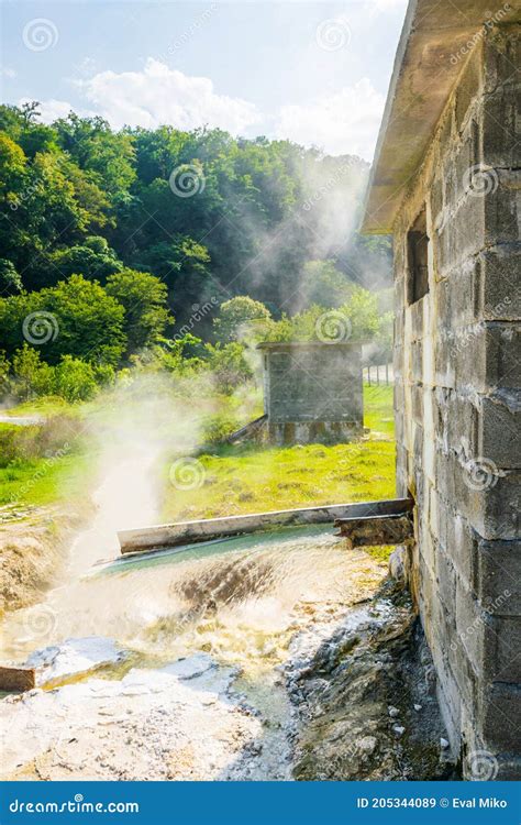 Close Up Of Steaming Hot Springs Stock Image Image Of Beautiful Blue