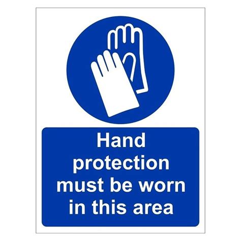 Hand Protection Must Be Worn In This Area Sign Safety Signs From Parrs Uk