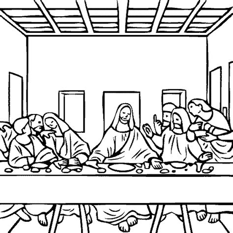 Printable Coloring Page Of The Last Supper