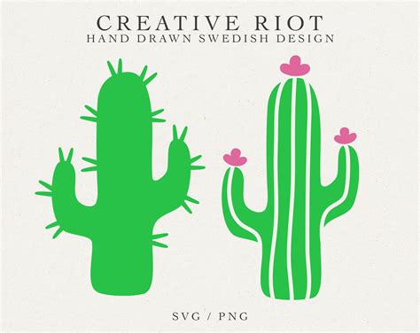 Cute Cactus Svg Commercial Use Svg Instant Download Cactus Etsy