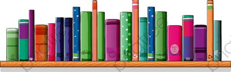 The edge corners are … Transparent educational books bookshelf child PNG Format ...