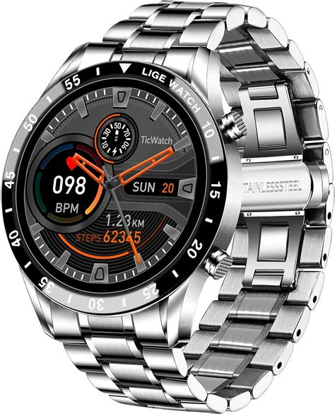 Smart Watch For Men Stylish Waterproof Fitness Trackers With Heart