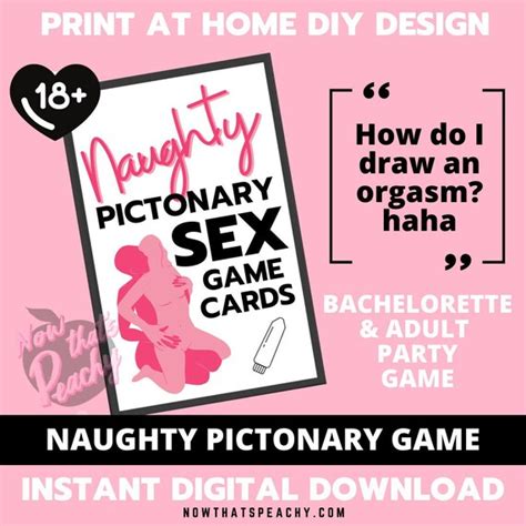 Naughty Rude Sex Pictionary Card Game Printable Instant Etsy