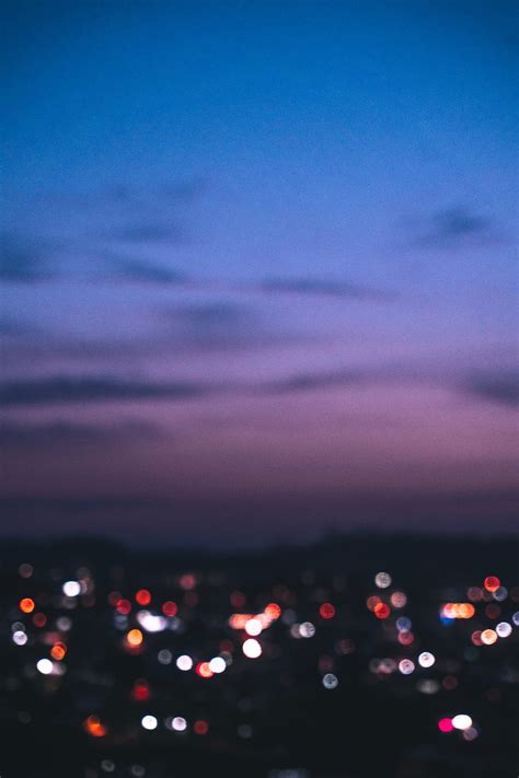 Night City Lights Blur Glare Bokeh Hd Phone Wallpaper Peakpx