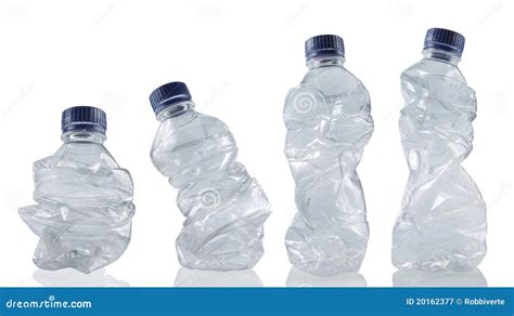 Colección De Botellas Plásticas Usadas Vacías Fotografía De Archivo