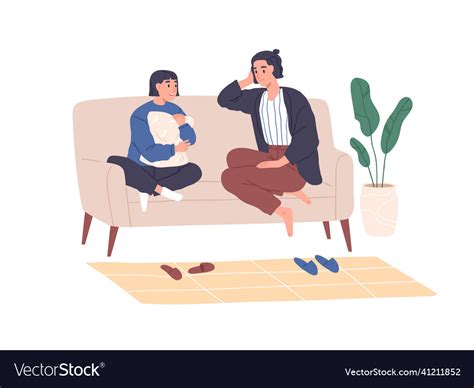 Mother And Teen Daughter Talking Mom And Happy Vector Image