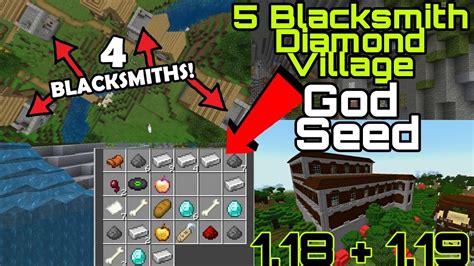 Best 5 Blacksmith Village With Diamonds Minecraft Pebedrock 1181