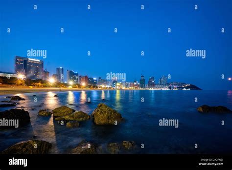 Haeundae Beach In Busan South Korea Stock Photo Alamy