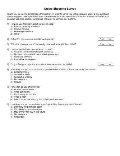 30 Sample Survey Templates In Microsoft Word