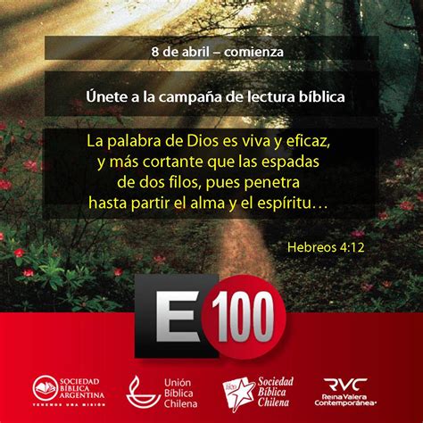 Unete A La Campaña De Lectura De La Biblia E100 Sociedad Bíblica Chilena