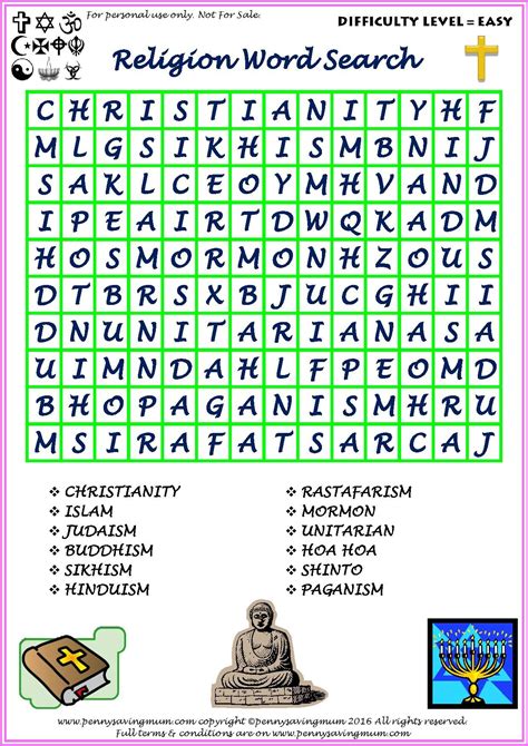 Religion Word Search