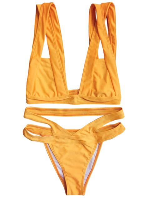 Plunge Bathing Suit For Big Bust Orange M Plunge Bathing Suit