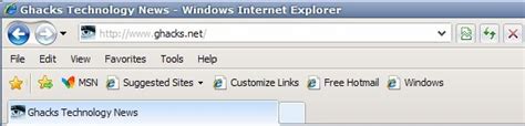 Internet Explorer Toolbar Customization Ghacks Tech News