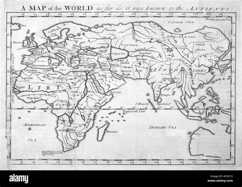 Historical Map From The Th Century World Map By Herodotus Of Stock My