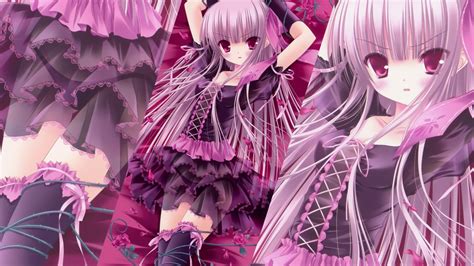 Pink Anime Girl Hd Background Wallpaper 22077 Baltana