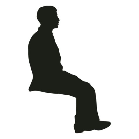 Silueta De Hombre Feliz Sentado Descargar Pngsvg Transparente Images
