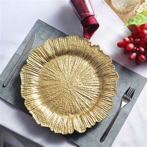 Gold Reef Plastic Charger Plates Plate Chargers Etsy