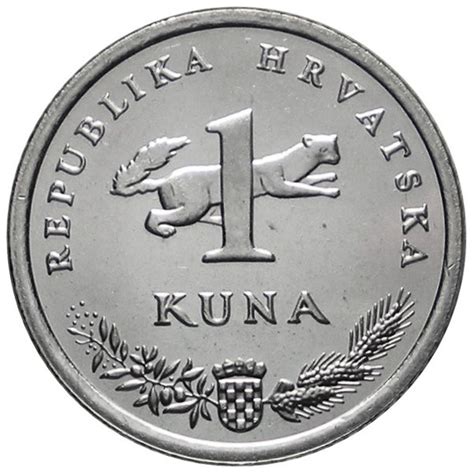 2014 1 Kuna Croatia 20th Kuna Currency Mynumi