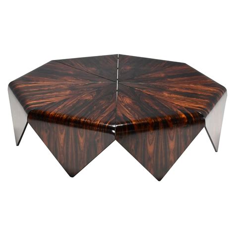 Low Geometric Bent Plywood Coffee Table By Jorge Zalszupin At 1stdibs
